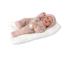 Muñeca Bebé Elegance Zoe Vinilo con Cojín y Chupete 42 cm