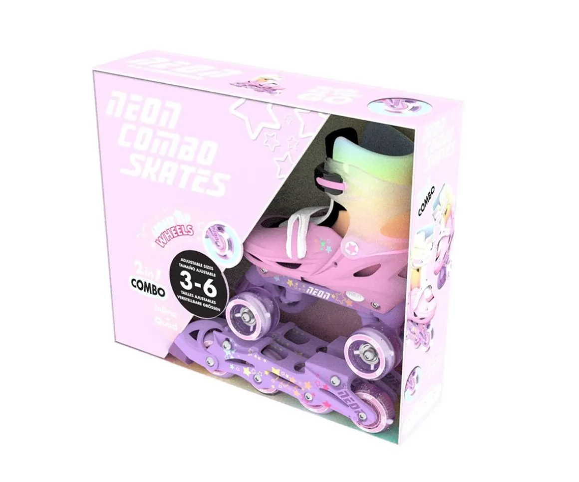 Patines Combo Neón Rainbow T.30-33
