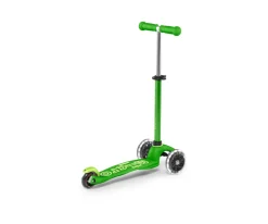 Patinete Mini Micro Deluxe Verde Luces LED