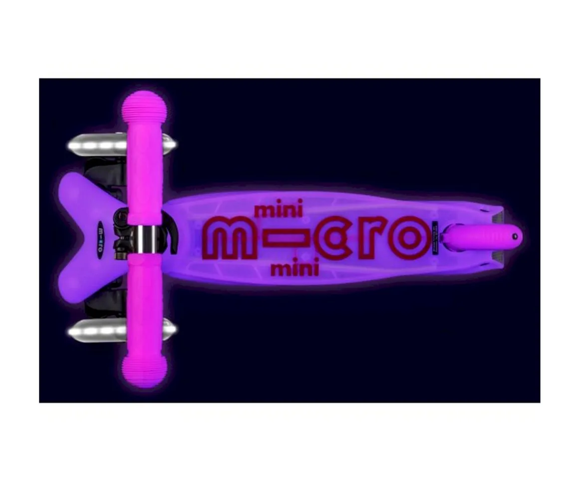Patinete Mini Micro Deluxe Glow Rosa con Luces LED