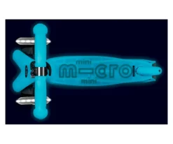 Patinete Mini Micro Deluxe Glow Aqua con Luces LED