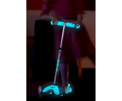 Patinete Mini Micro Deluxe Glow Aqua con Luces LED