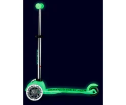 Patinete Mini Micro Deluxe Glow Lime con Luces LED + Molinillo Cohete