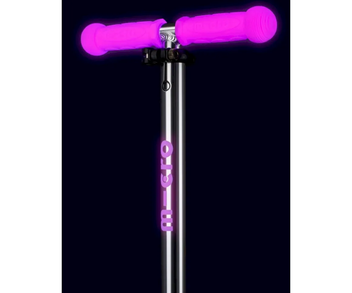 Patinete Mini Micro Deluxe Glow Rosa con Luces LED