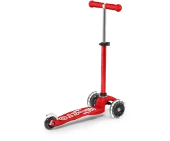 Patinete Mini Micro Deluxe Rojo Luces LED