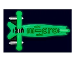 Patinete Mini Micro Deluxe Glow Lime con Luces LED + Molinillo Unicornio