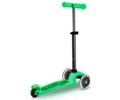 Patinete Mini Micro Deluxe Glow Lime con Luces LED + Molinillo Unicornio