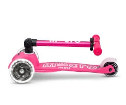 Patinete Plegable Mini Micro Deluxe Rosa Luces LED
