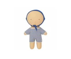 Pelele Gommu Corta Rayas Azul Crema