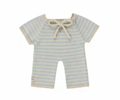 Pelele Largo para Muñecos Gommu Rayas Azul-Crema