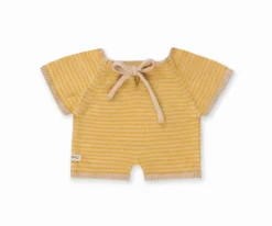 Pelele para Muñecos Gommu Rayas Amarillo-Crema