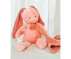 Peluche Conejo con Mini Doudou Terracota Personalizable