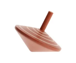 Peonza de Madera Espiral Marrón Oscuro