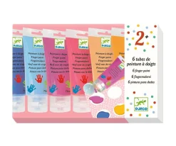 Pintura de Dedos 6 Tubos Colores Pastel