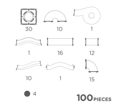 Pista de Bolas Luminosas Pack Intense 100 piezas