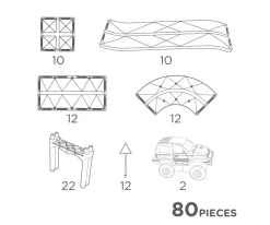 Pista de Carreras Race Track Grande Pastel 80 piezas