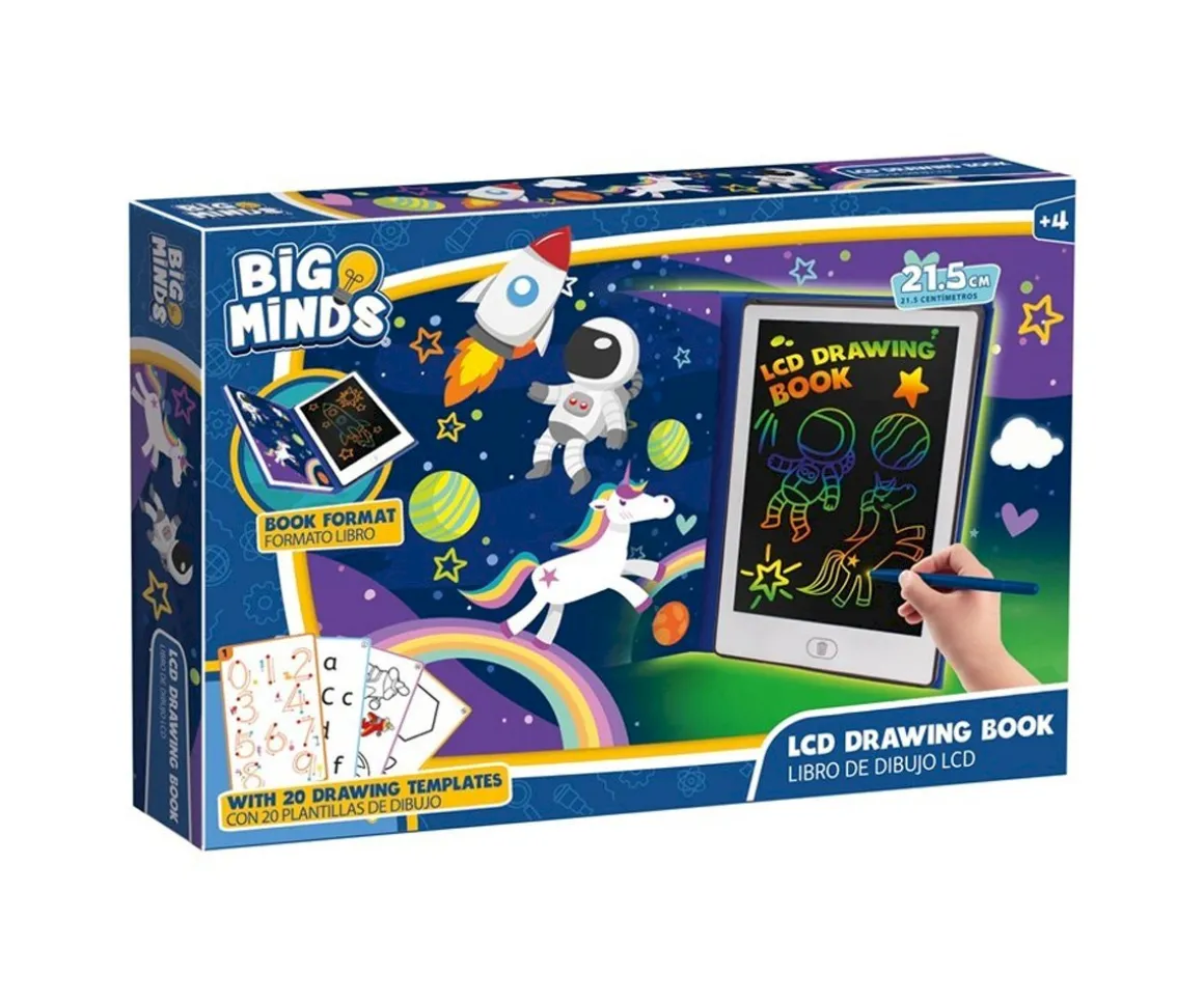 Pizarra LCD Libro de Dibujo con 20 Plantillas de Dibujo