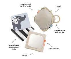 Porta Tarjetas con Espejo Deer Friends Sand