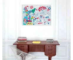 Póster XL Omy Súper Héroes para Colorear