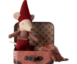 Ratón Navideño Bebé en Maleta