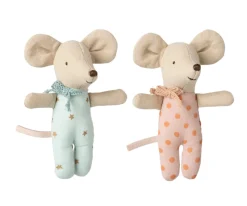 Ratoncitos Gemelos Reales Hermano y Hermana Pequeños en Caja