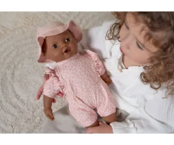 Ropita de Muñeca Rosa con Flores