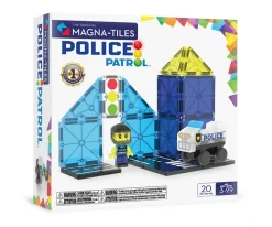 Set de Construcción Magna-Tiles Police Patrol 20 piezas