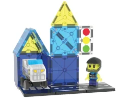 Set de Construcción Magna-Tiles Police Patrol 20 piezas