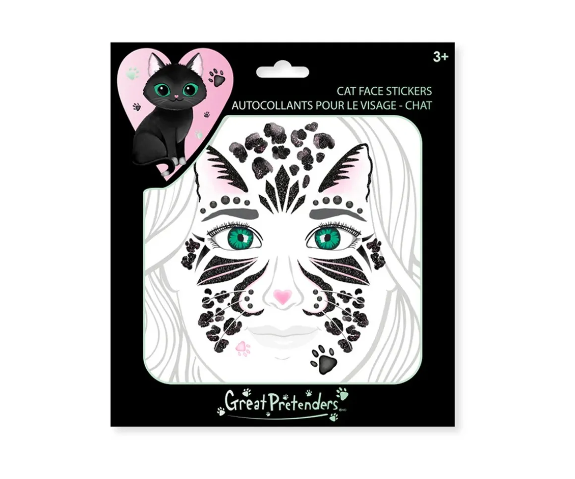 Set de Pegatinas Faciales Gato Negro