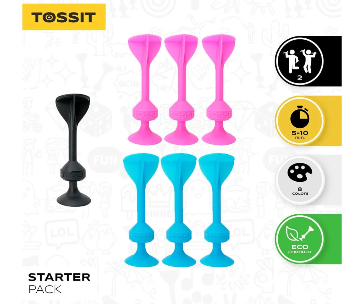 Set Starter de 7 Dardos de Silicona con Ventosa Azul + Rosa