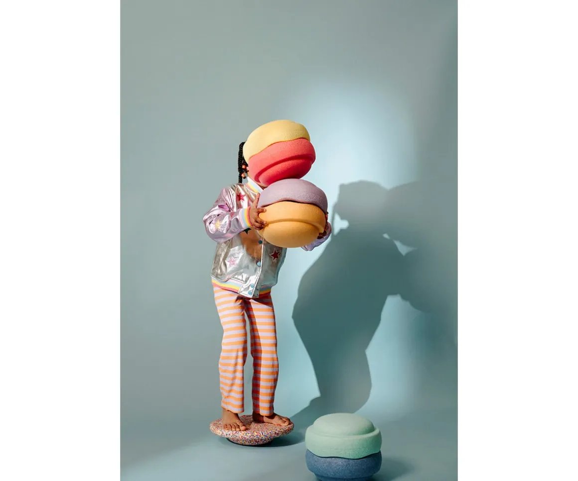 Stapelstein Set Colores Rainbow Pastel 6+1 Board Super Confetti Nuevo