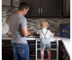 Torre Aprendizaje Montessori Mesa y Silla Blanco/Plateado