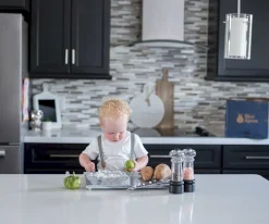 Torre Aprendizaje Montessori Mesa y Silla Natural / Plateado