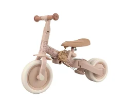 Triciclo con Barra 4 en 1 Rosa Flores